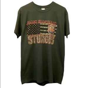 STURGIS NWT 2019 T Shirt Black Hills Motorcycle 79th Rally Green Med, New W/Tags